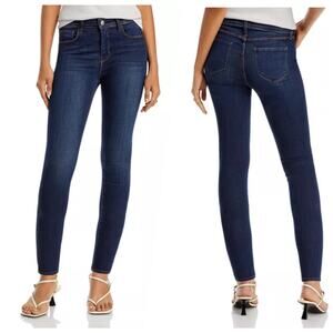NEW L'agence Margot High Rise Skinny Jeans Sretch Denim Blue Size 27